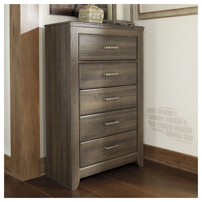 Signature Design by Ashley Juararo Brown Media Chest - Brown - 5-drawer