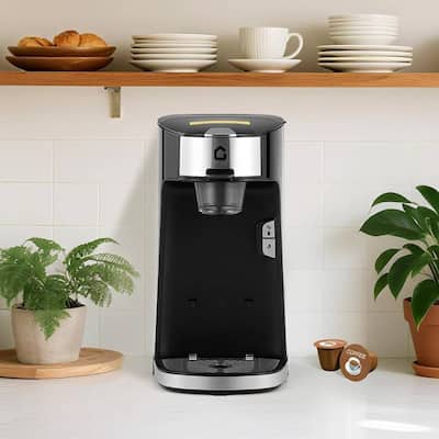 Single Serve Coffee Maker, Small K Pod Coffee Machine for Capsule, Ground & Tea Bag