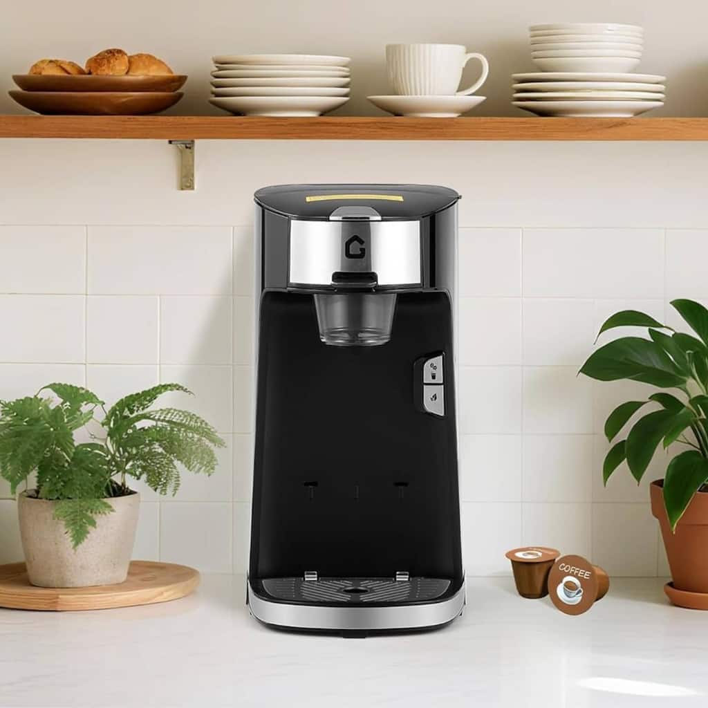 Single Serve Coffee Maker, Small K Pod Coffee Machine for Capsule, Ground & Tea Bag