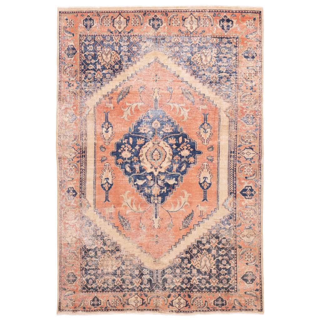 ECARPETGALLERY Hand-knotted Antalya Vintage Copper Wool Rug - 6'5 x 9'10