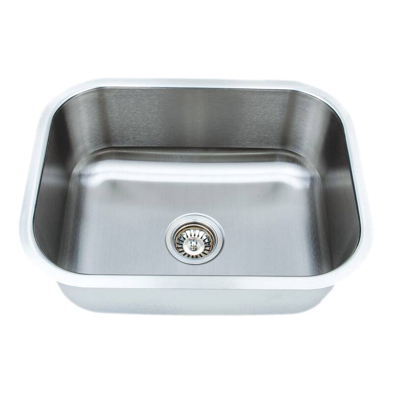 Wells Sinkware Craftsmen Series 23-inch 18-gauge Undermount Single Bowl Stainless Steel Kitchen Sink Package