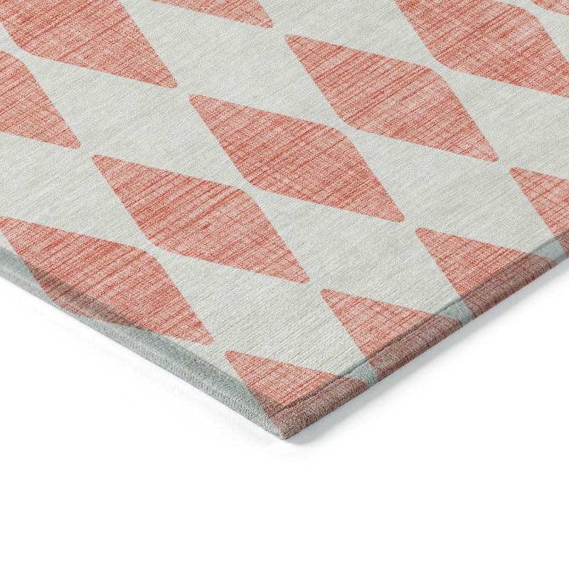 Machine Washable Indoor/ Outdoor Chantille Diamonds Rug