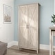 preview thumbnail 45 of 70, Key West Tall Storage Cabinet with Doors and Shelves by Bush Furniture Washed Gray