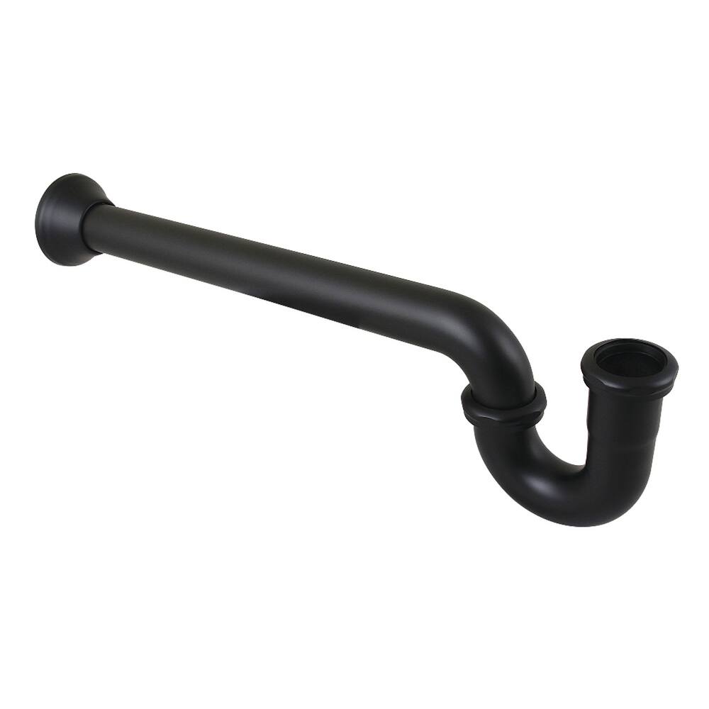 Kingston Brass Vintage 1-1/4 (or 1-1/2) x 1-1/2 Inch Decor P-Trap with Bell Flange, 24 Inch Length, 18 Gauge