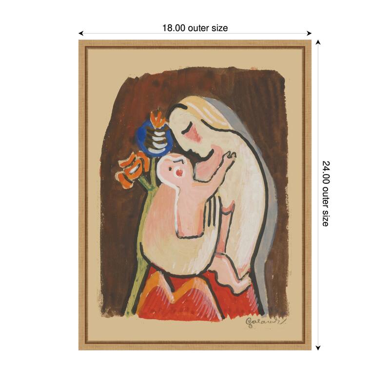 Kate and Laurel Matka 1938 Mikulas Galanda by Nostalgia Prints Framed Canvas Wall Art Print