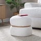preview thumbnail 7 of 21, Carson Carrington Lena Pouf Ottoman with Natural Wood Accent