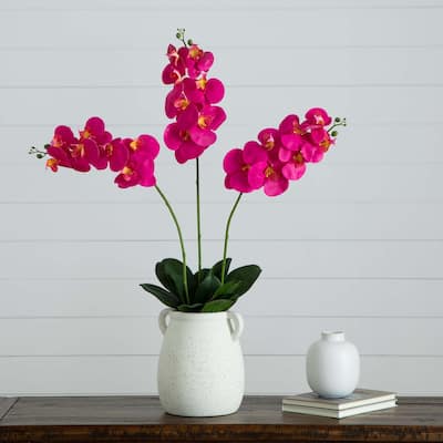 Orchid Artificial Floral Stem Sprays - 35" - Set of 3 - Pink