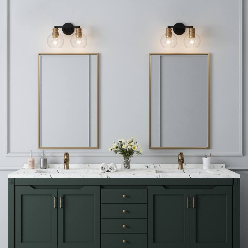 Brio Lighting Jasper Farmhouse 2-Light Dimmable Bathroom Vanity Light