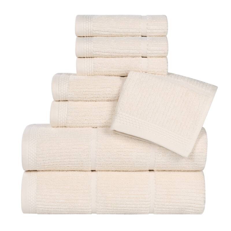 Superior Milo Smart Twist Viscose Cotton Blend 8 Piece Towel Set