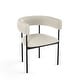 preview thumbnail 13 of 29, Amisco Julius Dining Chair with arms Cream Boucle Polyester / Black Metal