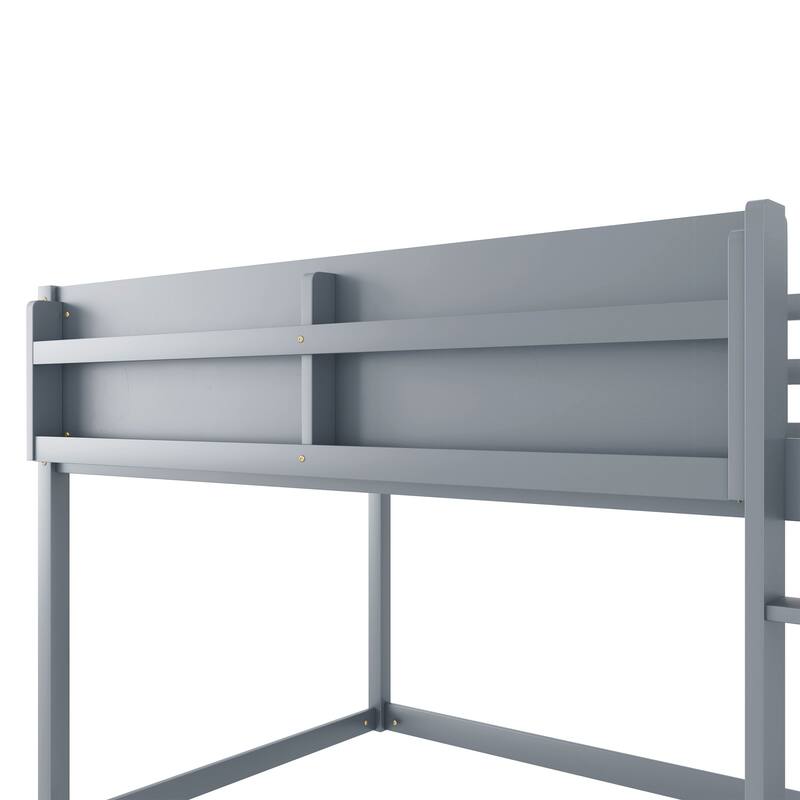 Rossetta Low Twin Over Twin Solid Wood Convertible Bunk Bed with Ladder