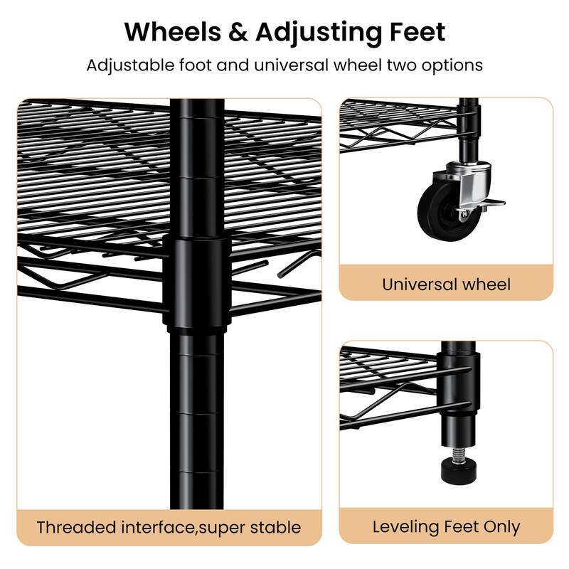 5-layer Heavy-duty Adjustable Shelves