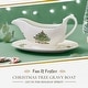 preview thumbnail 2 of 5, Spode Christmas Tree Gravy Boat and Stand - 8.4" L x 6.6" W x 4.5" H