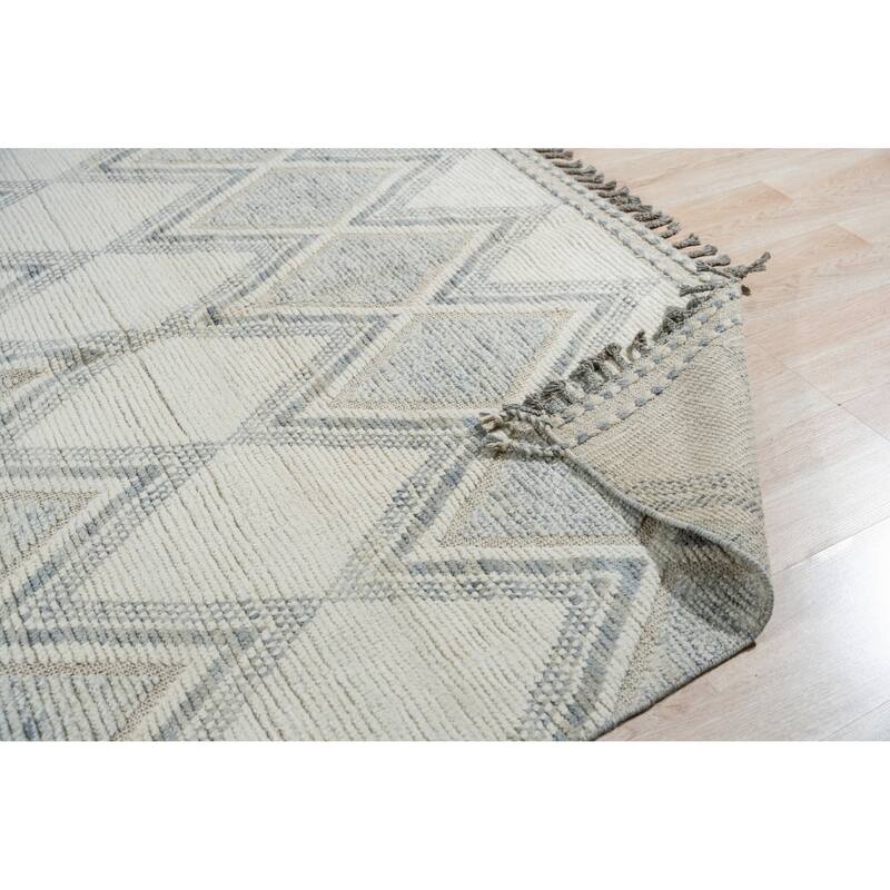 Home Decor Beig. E Hand-Knotted Wool Contemporary Marrakech Handspun Area Rug Stylish and Durable Rug for Living Room, Bedroom,