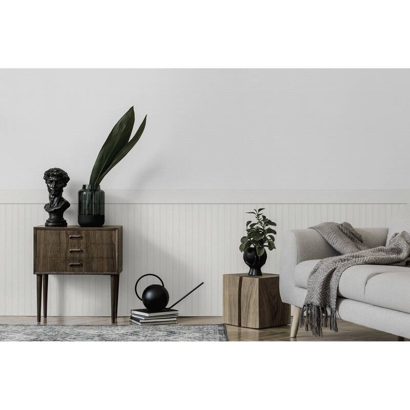 Galerie Wallcoverings Woods and Wicker Collection Dado Panel Double Width Matte Finish Vinyl on Non-woven Wallpaper Roll