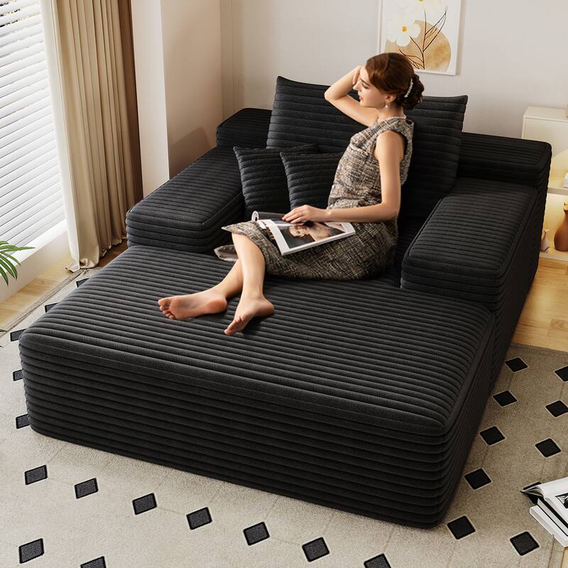 Nebula Oversized Upholstered Sofa Bed, Upholstered Sleeper Cloud Sofas Couches for Cozy Reading and Relaxation