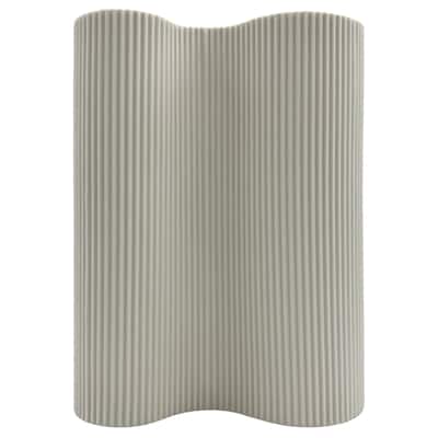 10 Inch Tall Modern White Ceramic Vase