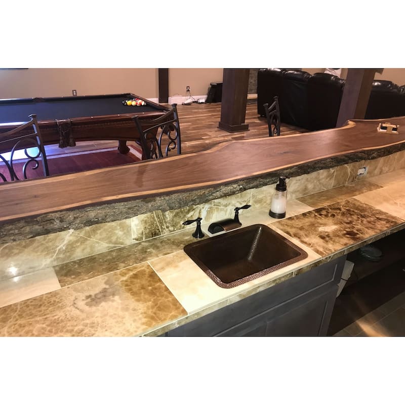 17-in Rectangle Copper Bar Sink w/ 2-in Drain Opening (BRECDB2)