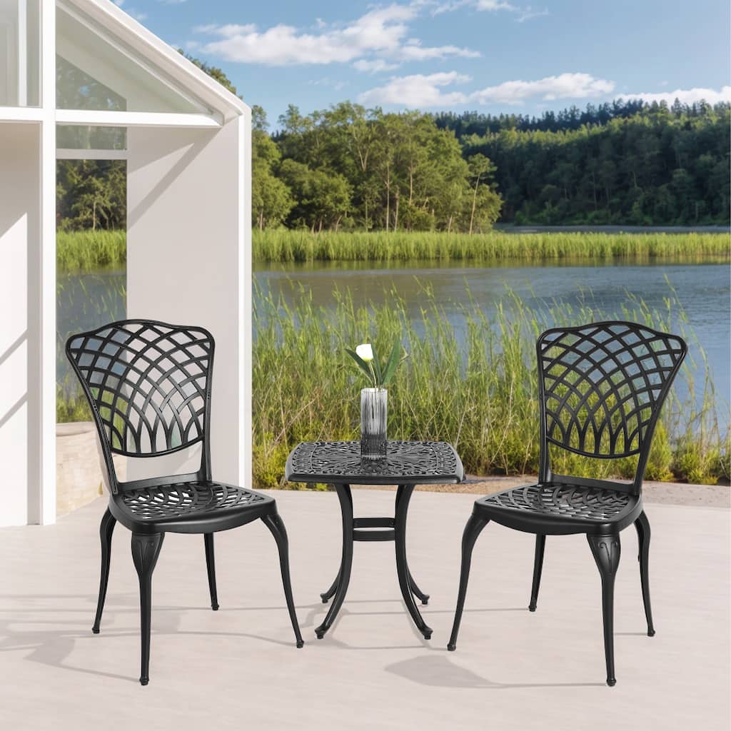 3 Piece Rustproof Cast Aluminum Patio Furniture Sets