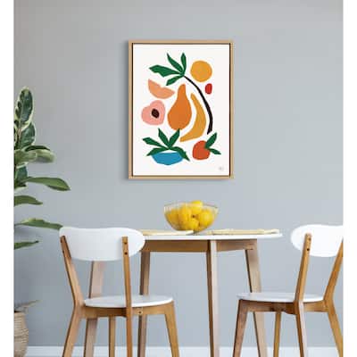 Kate and Laurel Sylvie Fruit Fiesta Framed Canvas by Maggie Stephenson