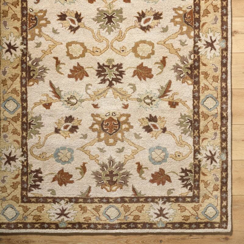 Livabliss Traditional Caesar Border Area Rug