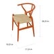 preview thumbnail 16 of 25, Set of 2 Modern Wood Dining Chair With Y Back Arm Armchair Hemp Seat For Home Restaurant Office