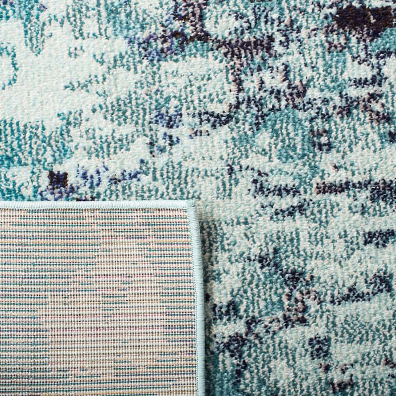 SAFAVIEH Madison Gudlin Modern Abstract Watercolor Rug - 2'2" x 4' - Turquoise/Navy - Rectangle