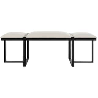 Uttermost Triple Cloud Modern Upholstered Bench - 60 W  X 20.75 H X 15.75 D (in)