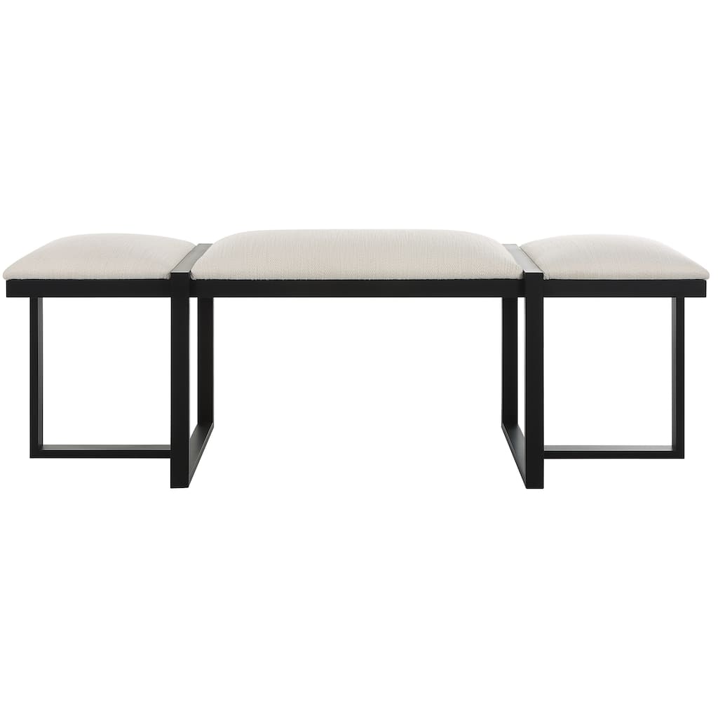 Uttermost Triple Cloud Modern Upholstered Bench - 60 W X 20.75 H X 15.75 D (in)