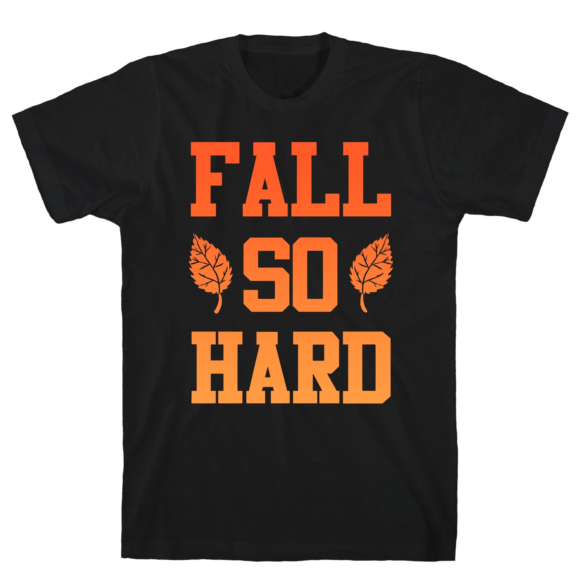 Fall So Hard Black Men's Cotton Tee by LookHUMAN