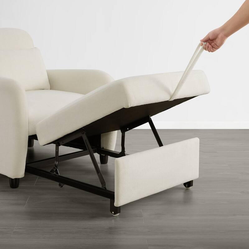 Spruce & Spring Modern Pull-Out Accent Chair Bed with Adjustable Backrest & Space-Saving Design