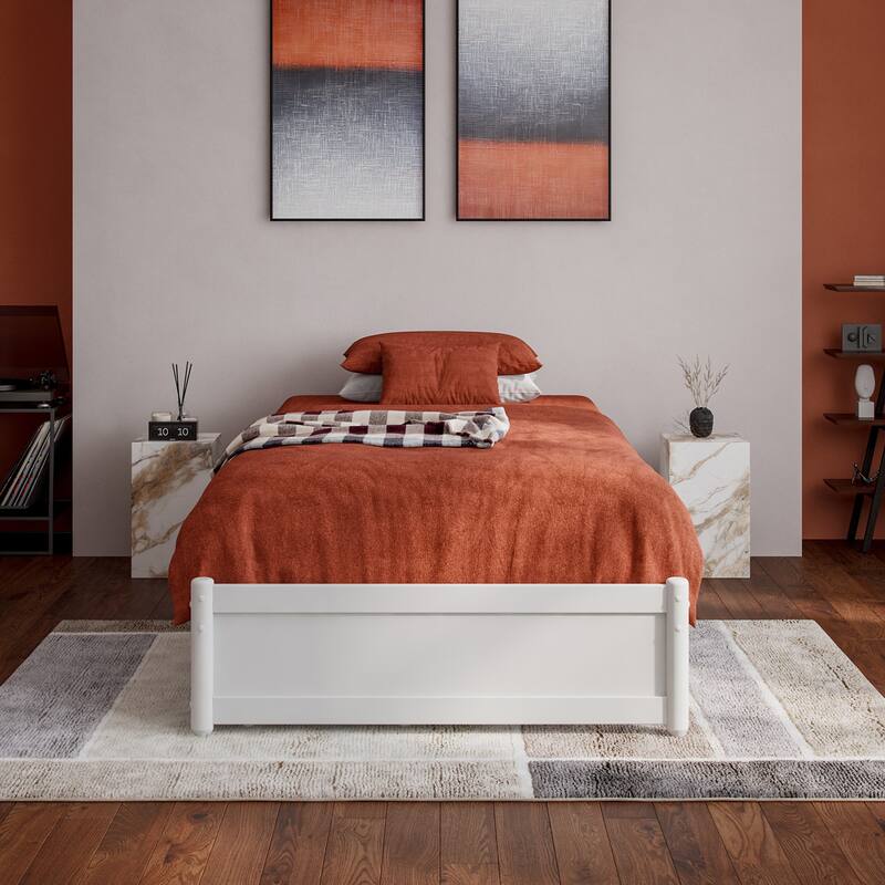 Barcelona Panel Platform Bed with Twin XL Trundle