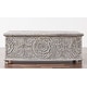 preview thumbnail 10 of 32, The Curated 17th Century Trunk Solid wood hand-carved 48" Coffee Table - 48 x 24 x 17 (H) Grey