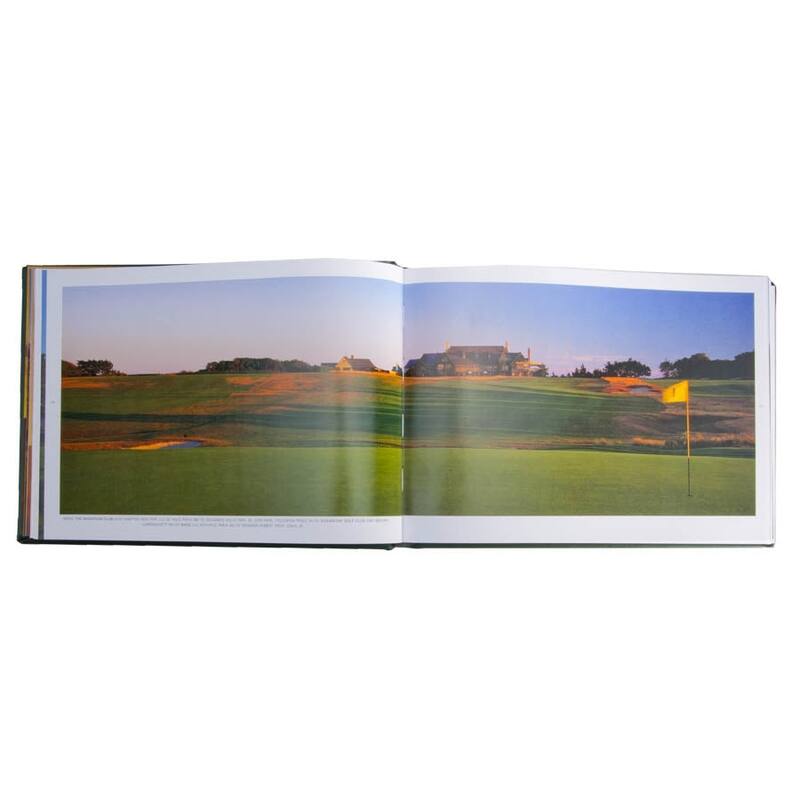 Graphic Image Golf Courses Coffee Table Book, Leather, Green