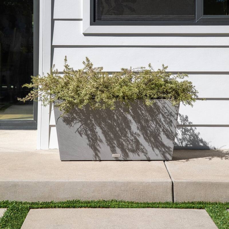 Pure Series Midori Planter - 2 Pack - 16"HX10"WX31"L - Grey