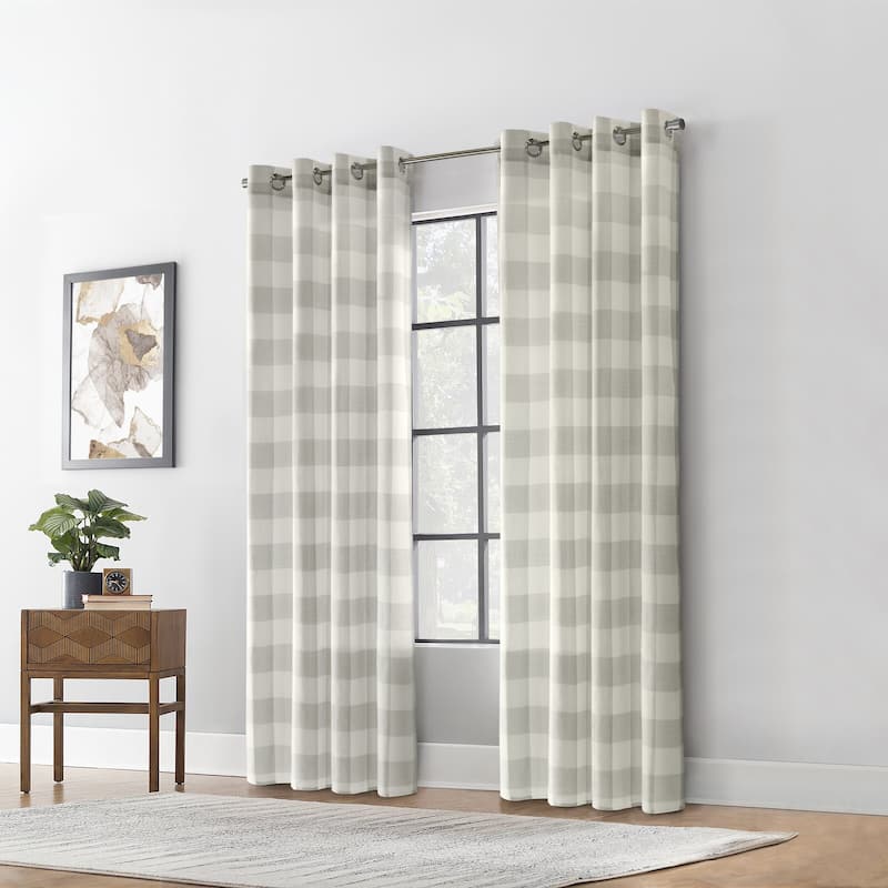 Bradley Light Filtering Grommet Curtain Panel - 52" x 84" - Taupe - 52" x 84"