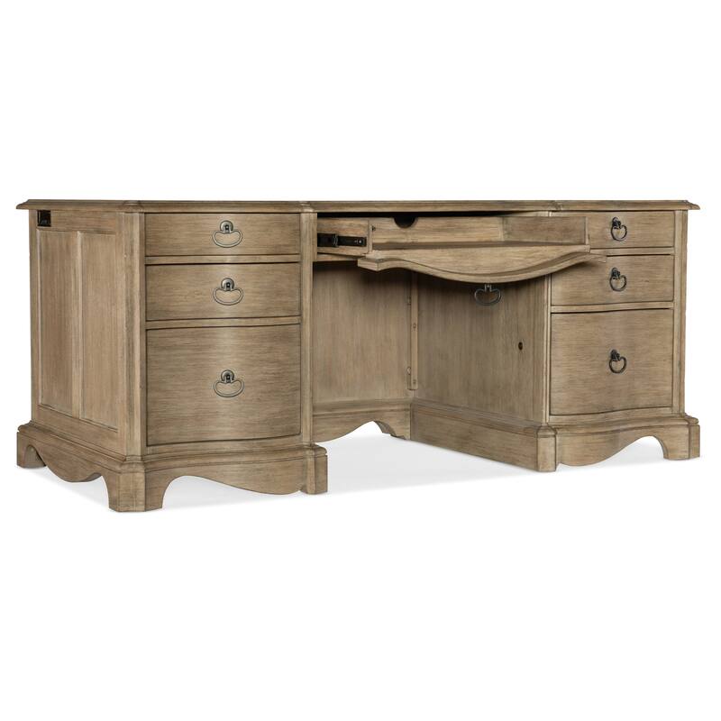 Hooker Furniture Work Your Way 72" Wide Wood Veneer 7 Drawer Executive