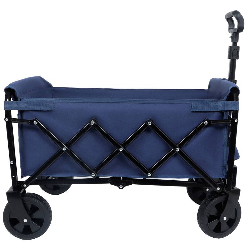 Expandable Dual-Layer Utility Wagon with 100% Extra Space - Grocery Cart for Camping, Shopping, Sports, Gardening, Fishing