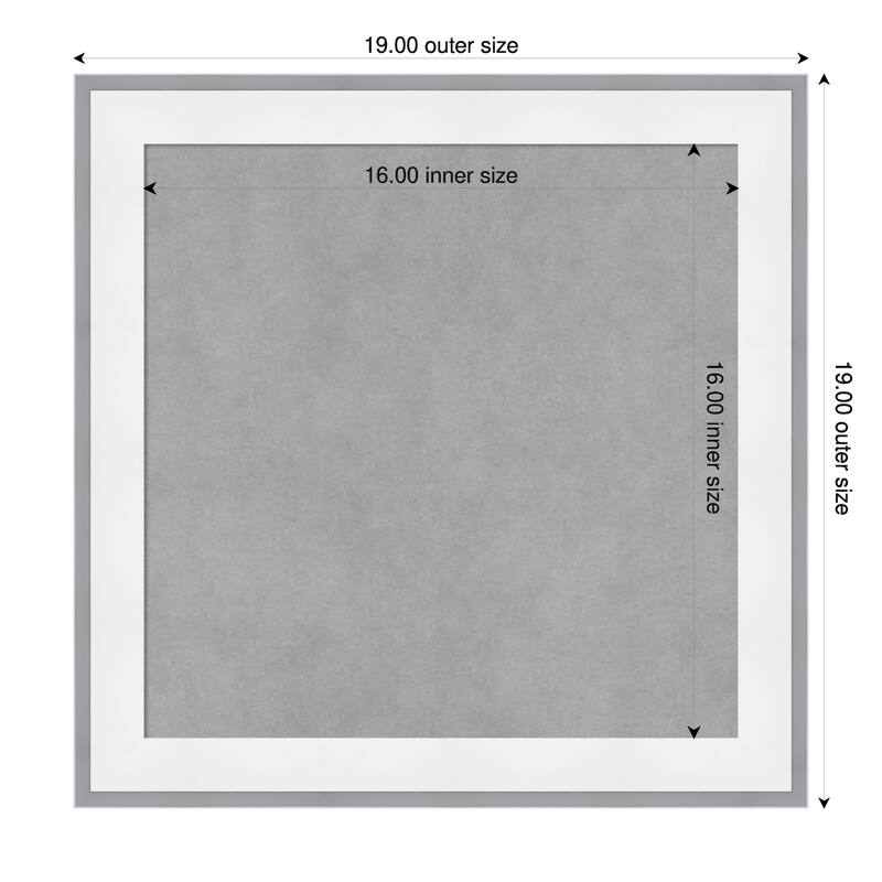 Amanti Art Maya Espresso Silver Framed - 19 x 19 in - Maya White Silver