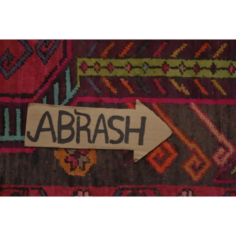 Hand Knotted Oriental 100% Wool Carpet Traditional Tribal Greys & Charcoal Ardebil Runner Rug - 10' 8'' X 3' 7''