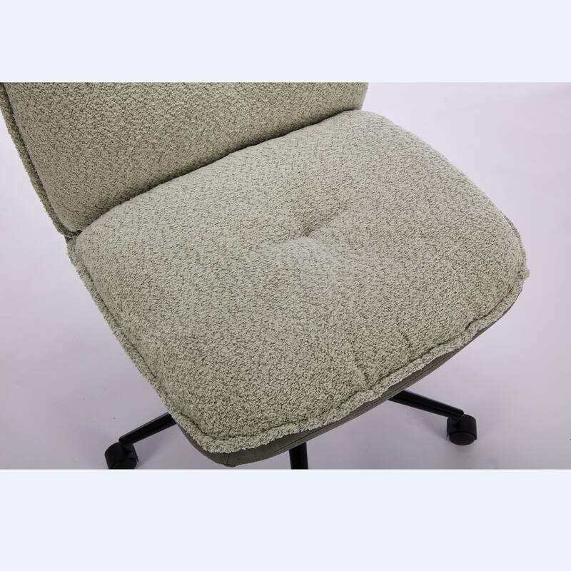 Oversize Seat Cirss Cross Chair with Wheels, Elegant Design Computer Chair, Adjustable Height 360° Rolling Swivel Chair