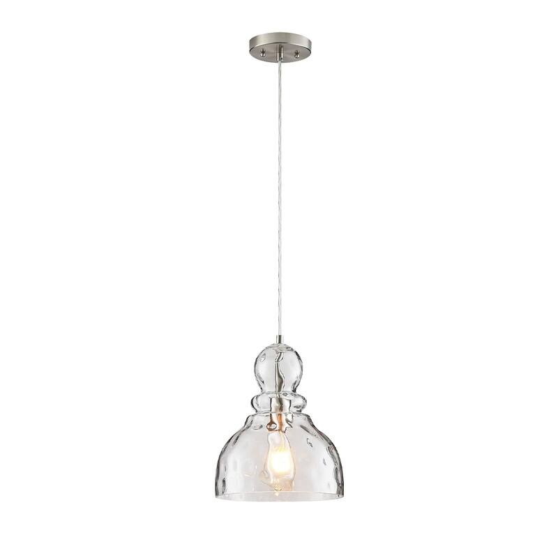 10 INCH hallway light brushed nickel pendant light glass, metal modern hanging light