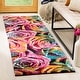 preview thumbnail 2 of 9, SAFAVIEH Fiesta Shag Racquel Rose Rug 2'3" x 10' Runner - Fuchsia/Multi - Runner