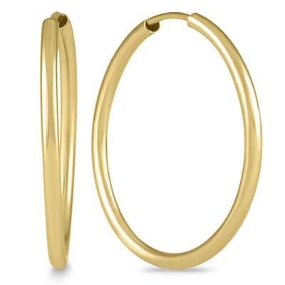 Marquee Jewels24mm Endless 14K Yellow Gold Filled Hoop Earrings