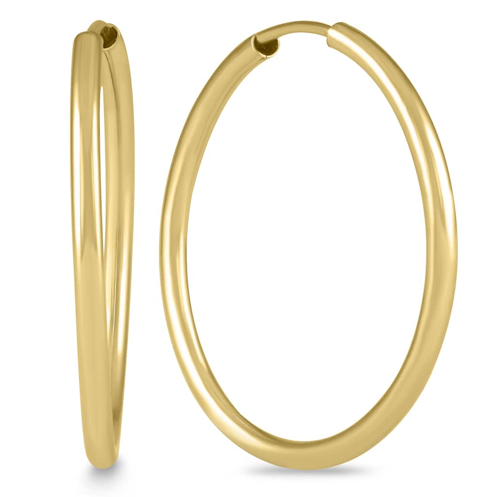 Marquee Jewels24mm Endless 14K Yellow Gold Filled Hoop Earrings