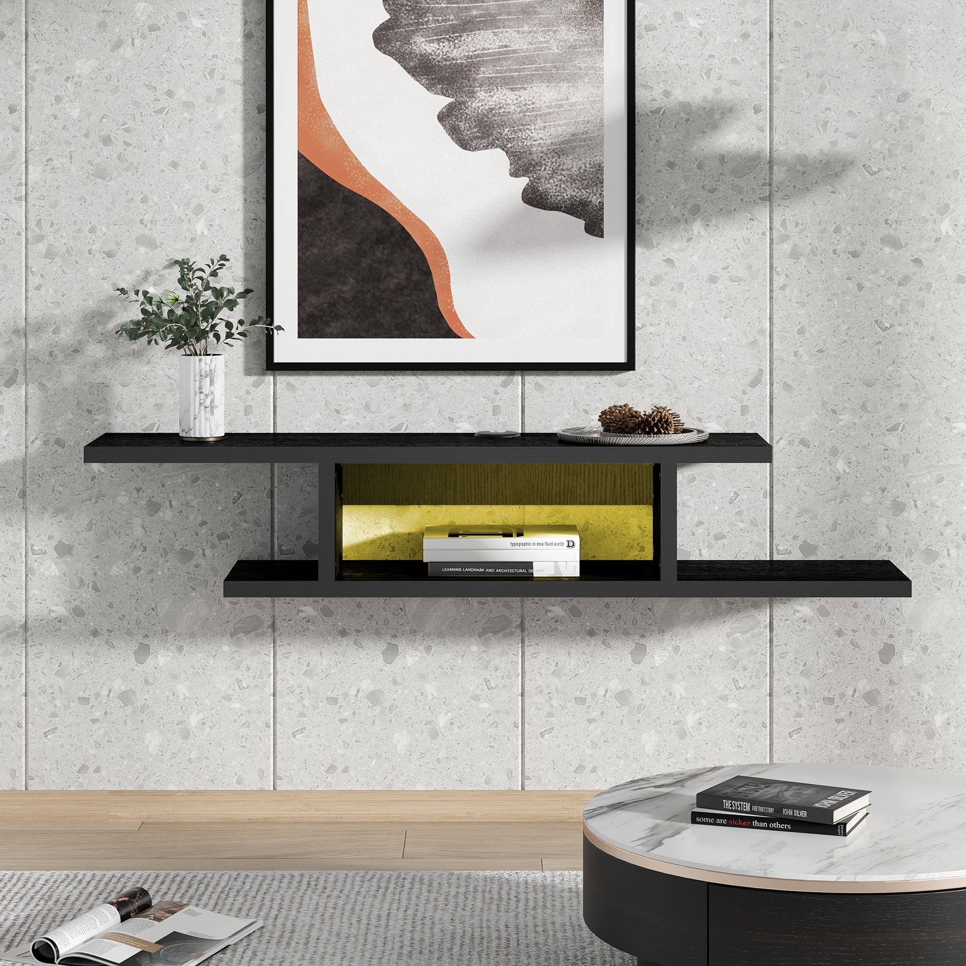 Fitueyes wall mounted media console hotsell