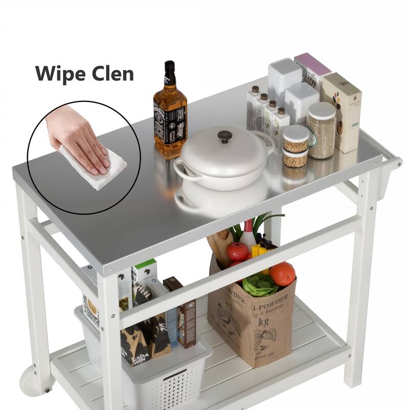 Multi-functional Outdoor Cart: Ideal for Pizza Ovens, Grilling, and Dining -RV carts