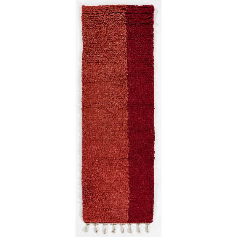 Momeni Neo Morrocan Hand Woven Wool Geometric Shag Rug.