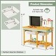 preview thumbnail 5 of 7, Multicolor Kids Wooden Toy Workbench with 2 Storage Baskets and Blackboard - 33" x 14.5" x 31.5" (L x W x H)