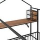 preview thumbnail 16 of 32, Metal Full Size Bed House Bed with Desk,Smart Storage and USB Ports,Kids Bed Design